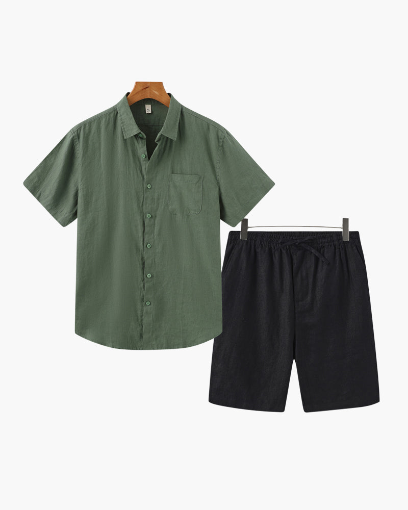 Old Money Leinen Kombi (Shorts)