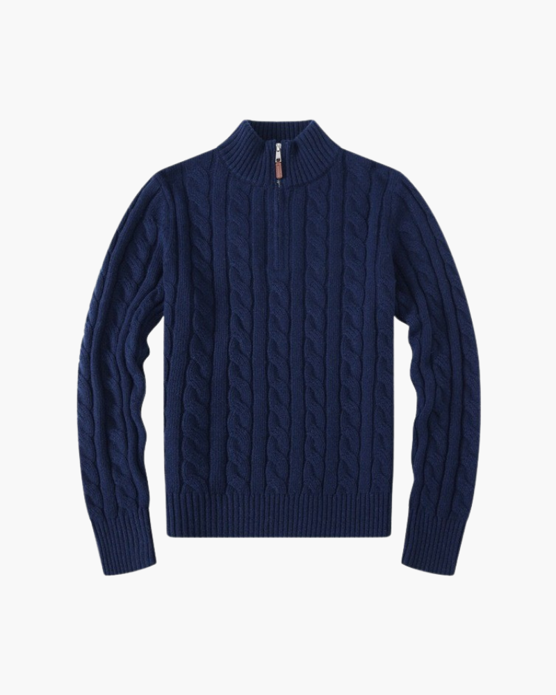 Damen Verbier Pullover mit Halbreißverschluss