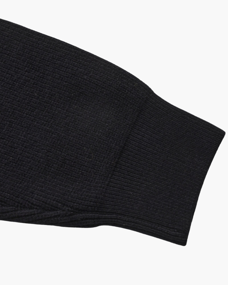 Verfeinerter Halbreißverschluss-Strickpullover
