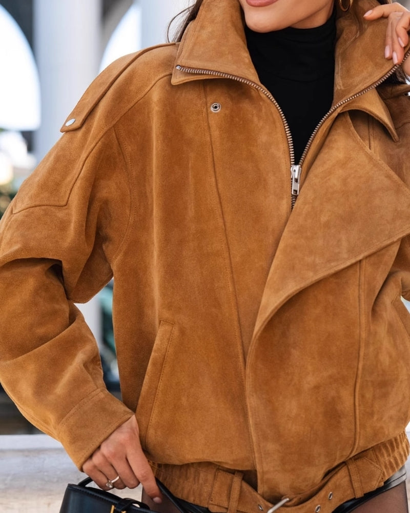 Vintage Wildleder Drape Jacke