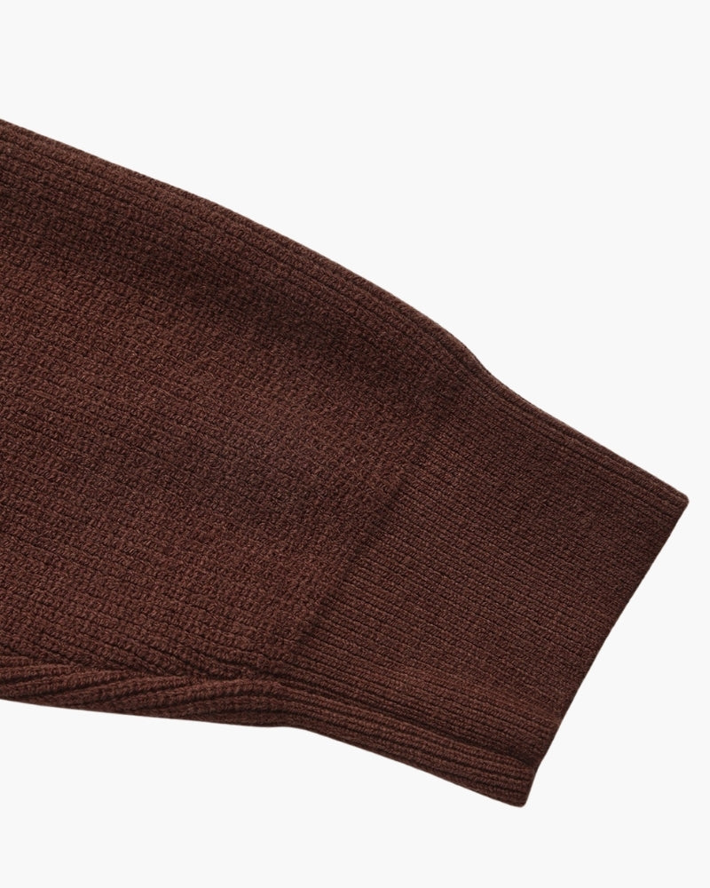 Verfeinerter Halbreißverschluss-Strickpullover