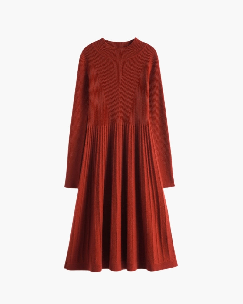 Reines Kaschmir Flare Kleid