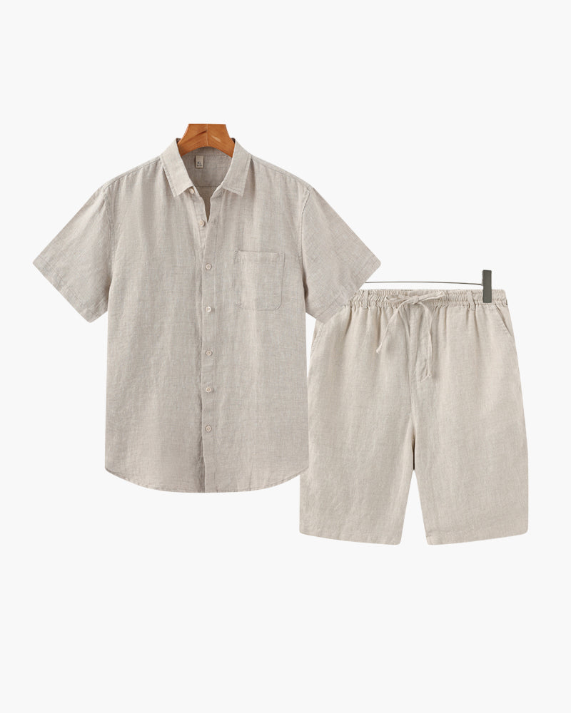 Old Money Leinen Kombi (Shorts)