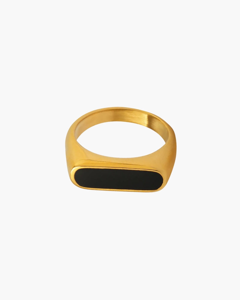 Obsidian Band Ring