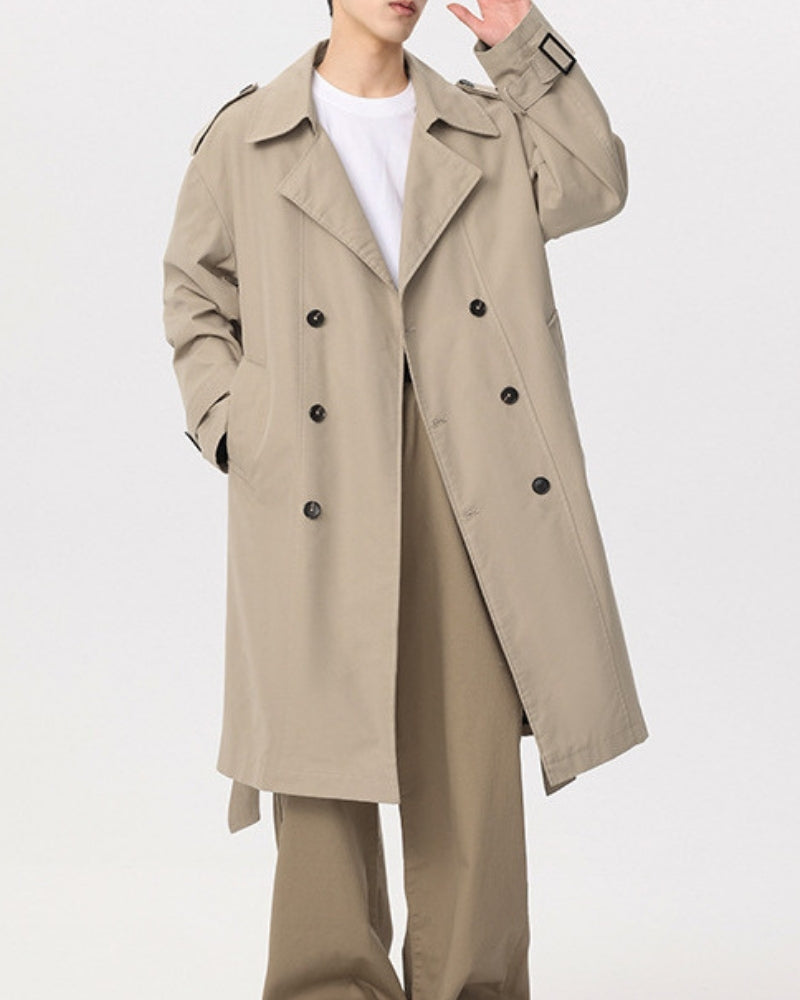Klassischer Doppelreiher Trenchcoat