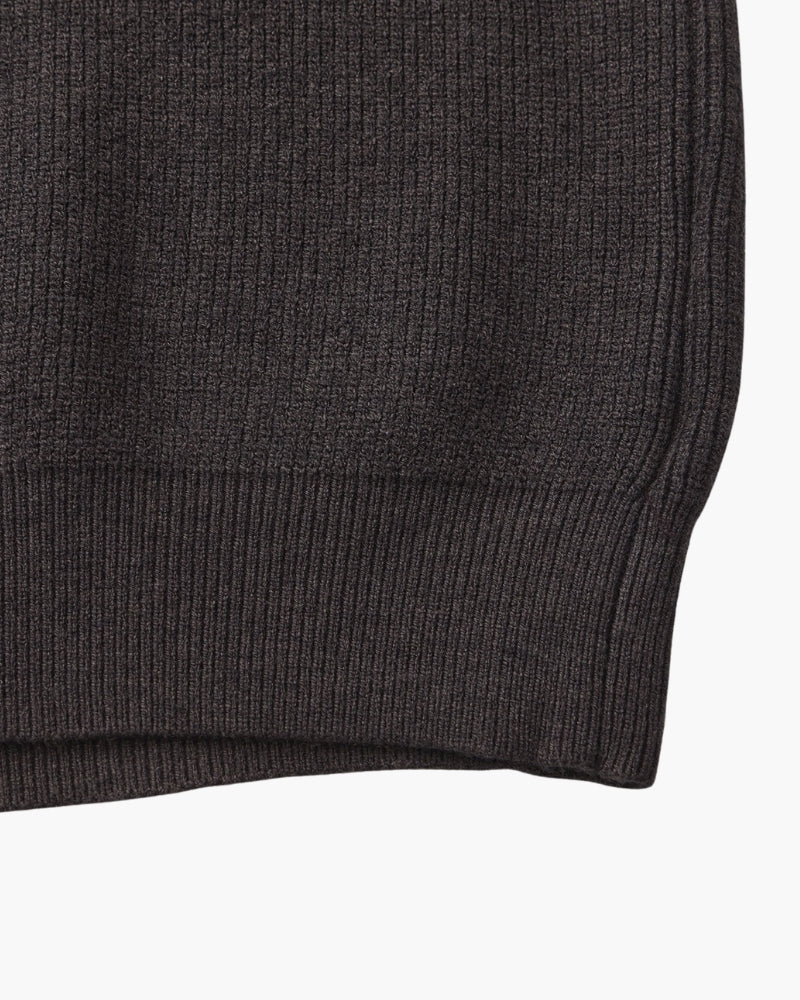 Verfeinerter Halbreißverschluss-Strickpullover