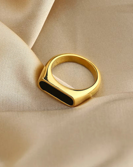 Obsidian Band Ring