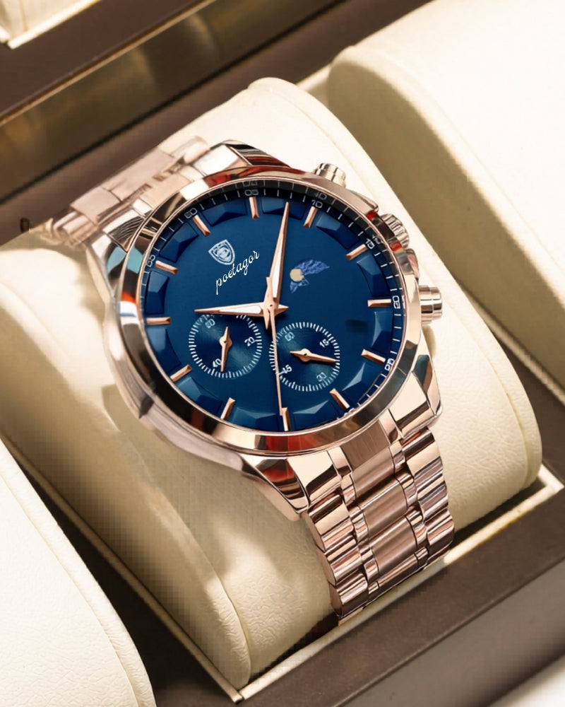 Präzisions-Chronograph Stahluhr