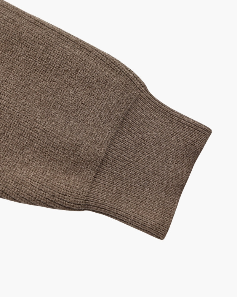 Verfeinerter Halbreißverschluss-Strickpullover