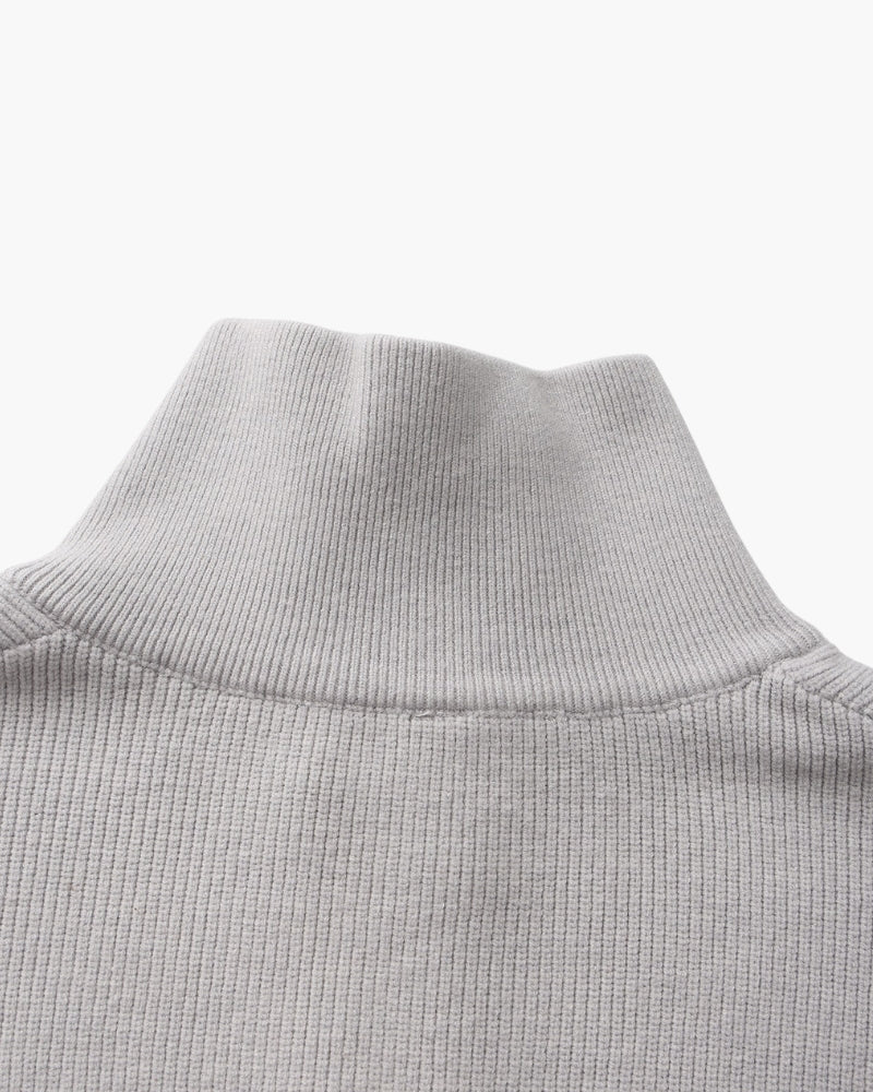 Verfeinerter Halbreißverschluss-Strickpullover