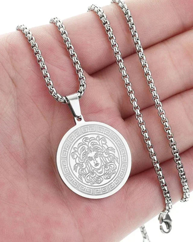 Medusa Lange Halskette (Gold & Silber)