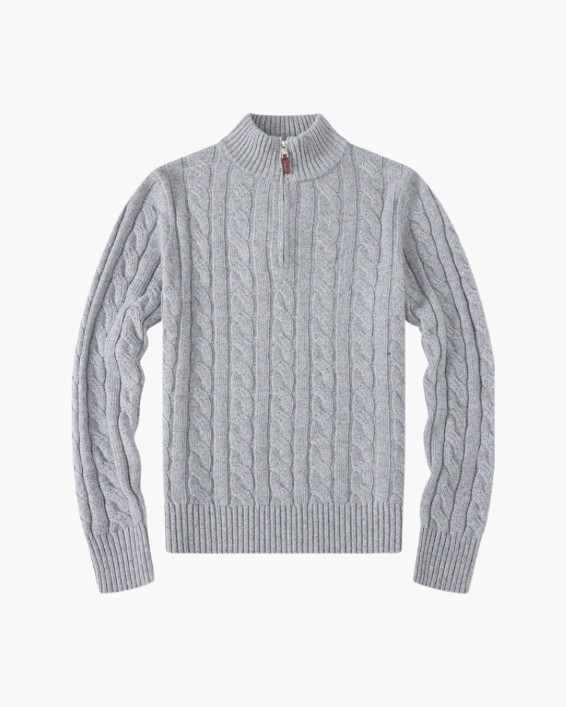 Damen Verbier Pullover mit Halbreißverschluss