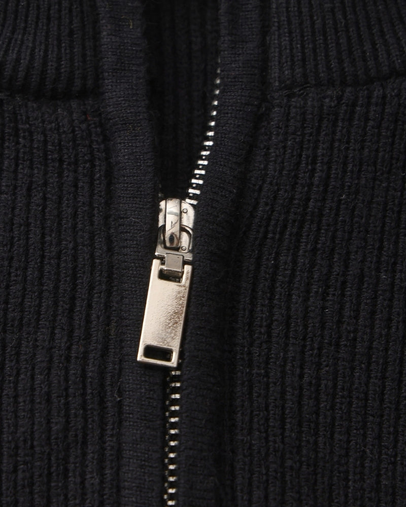 Verfeinerter Halbreißverschluss-Strickpullover