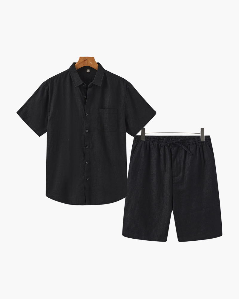 Old Money Leinen Kombi (Shorts)