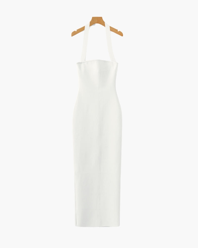 Halterneck Slim-Fit Maxikleid