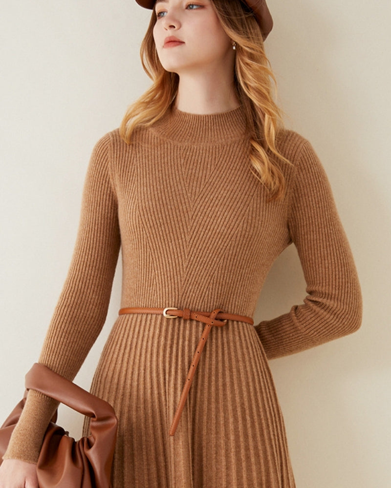 Reines Kaschmir Flare Kleid
