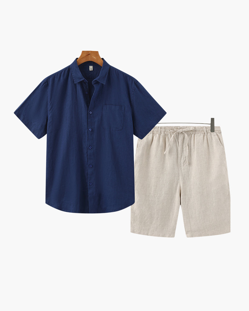 Old Money Leinen Kombi (Shorts)