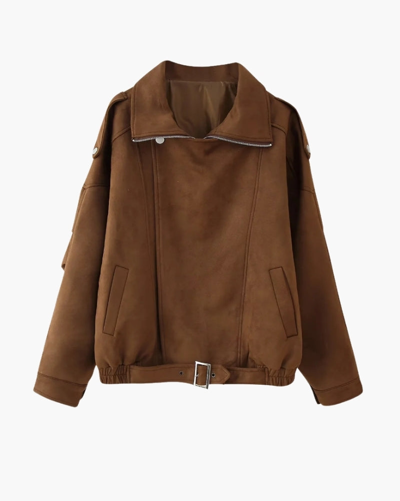 Vintage Wildleder Drape Jacke