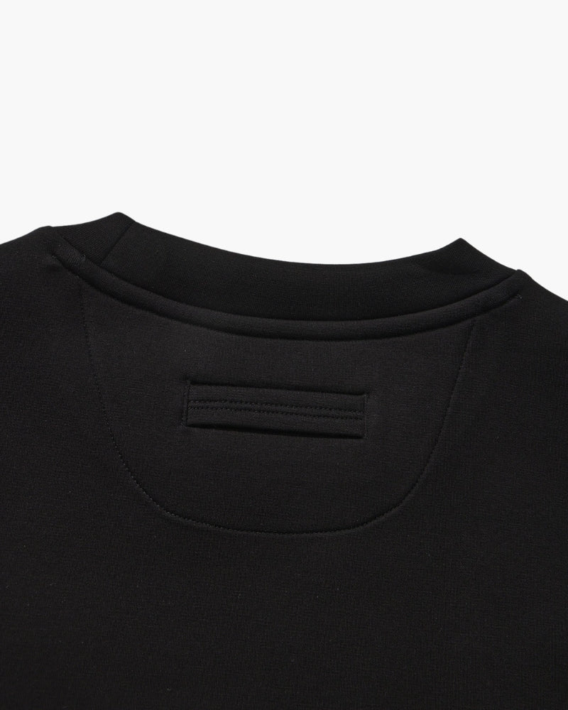 Klassisches Modal-Mischung Rundhals-Sweatshirt