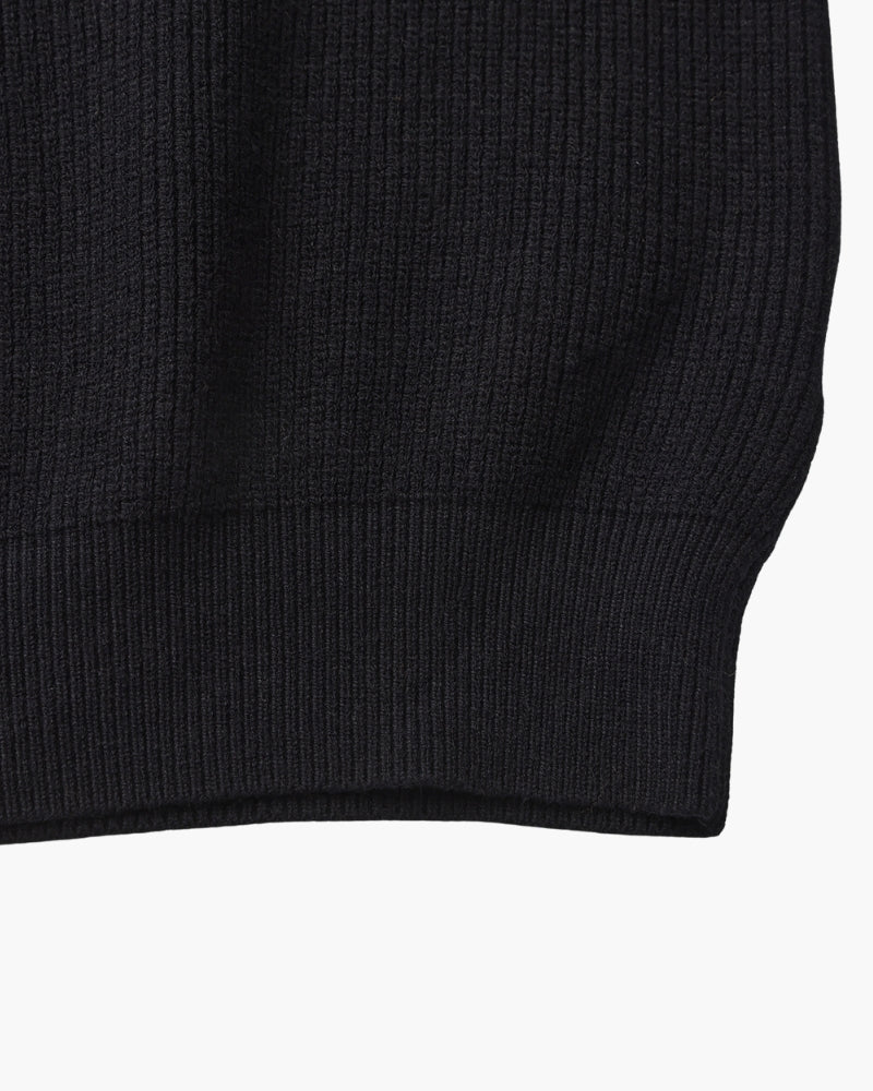 Verfeinerter Halbreißverschluss-Strickpullover