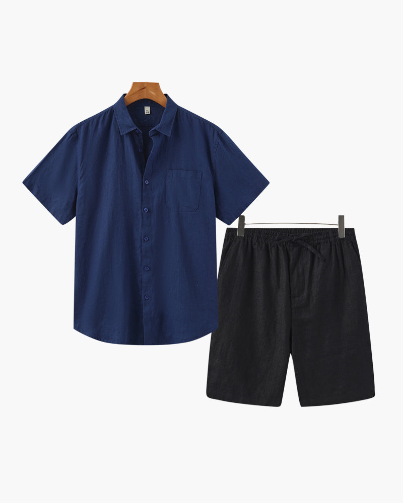 Old Money Leinen Kombi (Shorts)