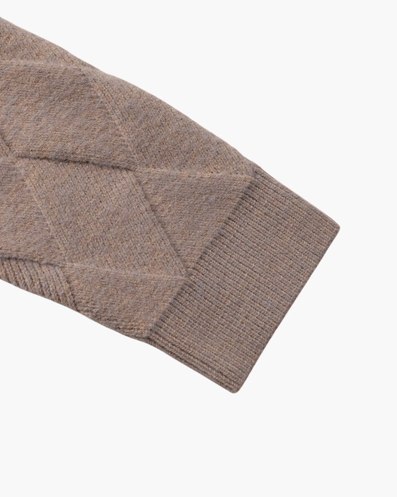 Heritage Rauten-Strick Reißverschluss-Cardigan