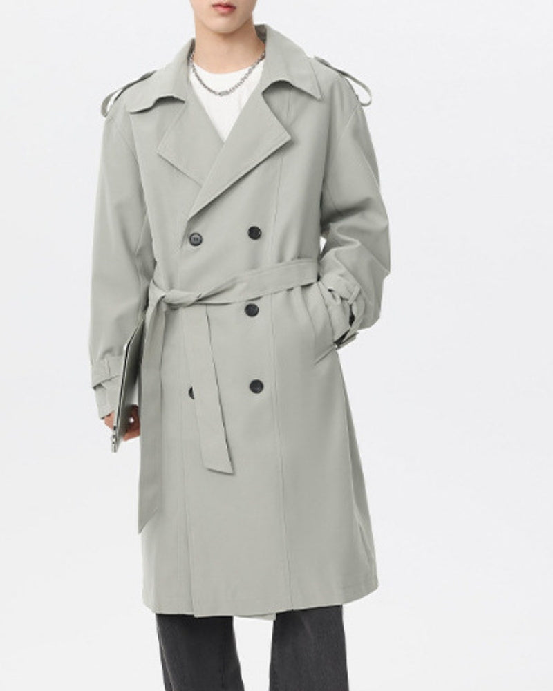 Klassischer Doppelreiher Trenchcoat