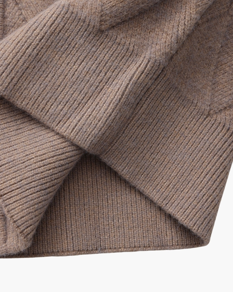 Heritage Rauten-Strick Reißverschluss-Cardigan