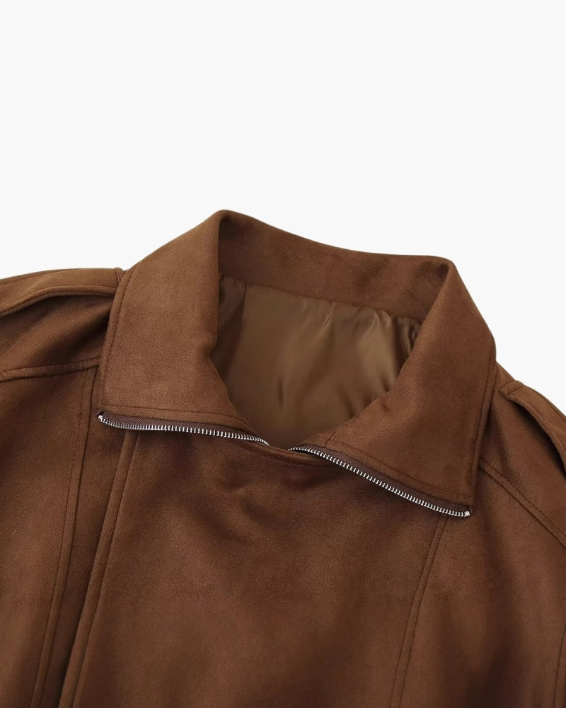 Vintage Wildleder Drape Jacke