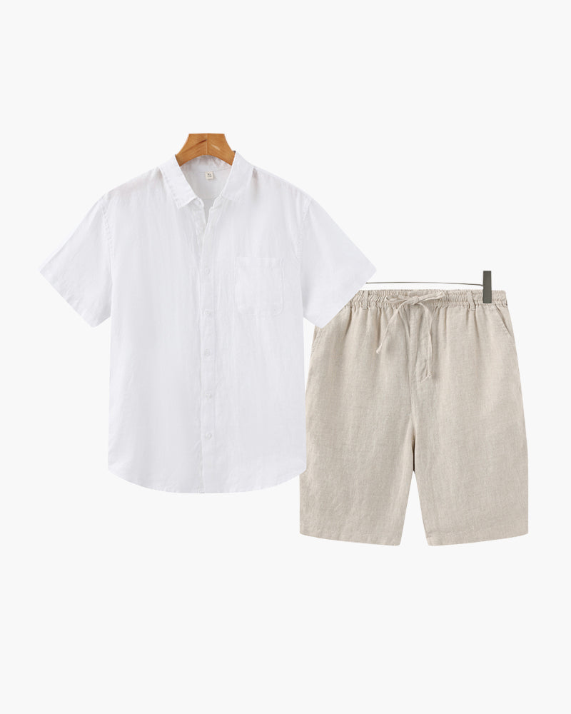 Old Money Leinen Kombi (Shorts)