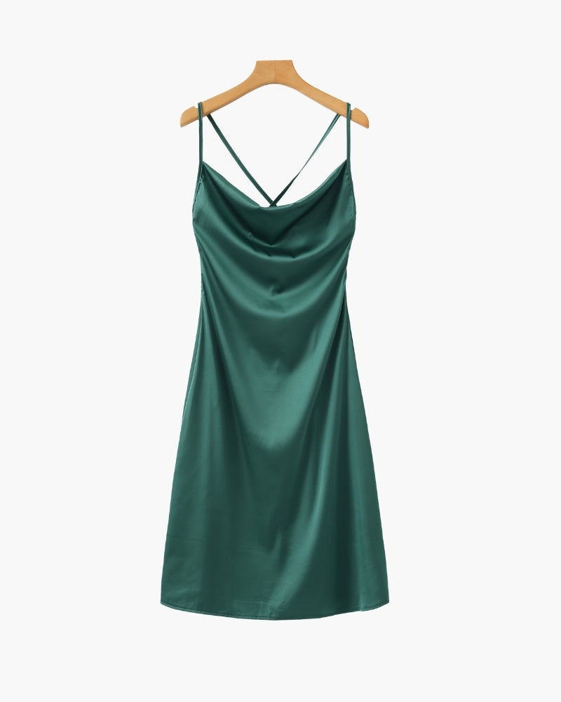 Old Money Satin-Slip-Kleid