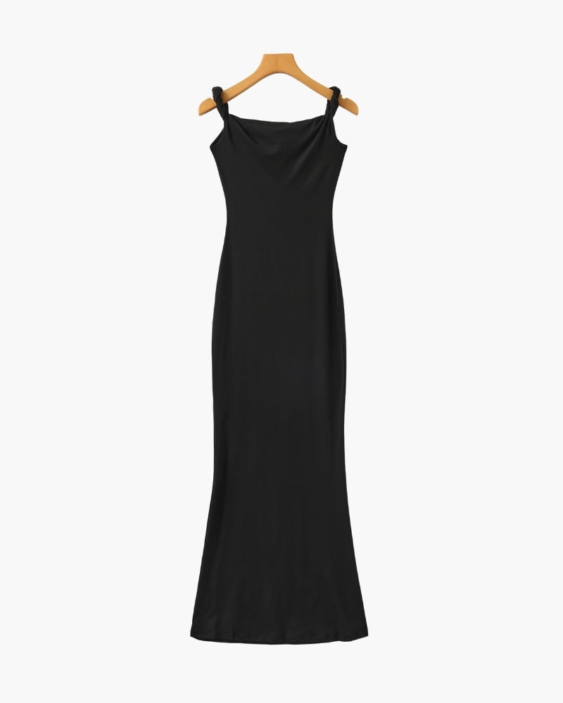 Einschultriges Bodycon Langes Kleid