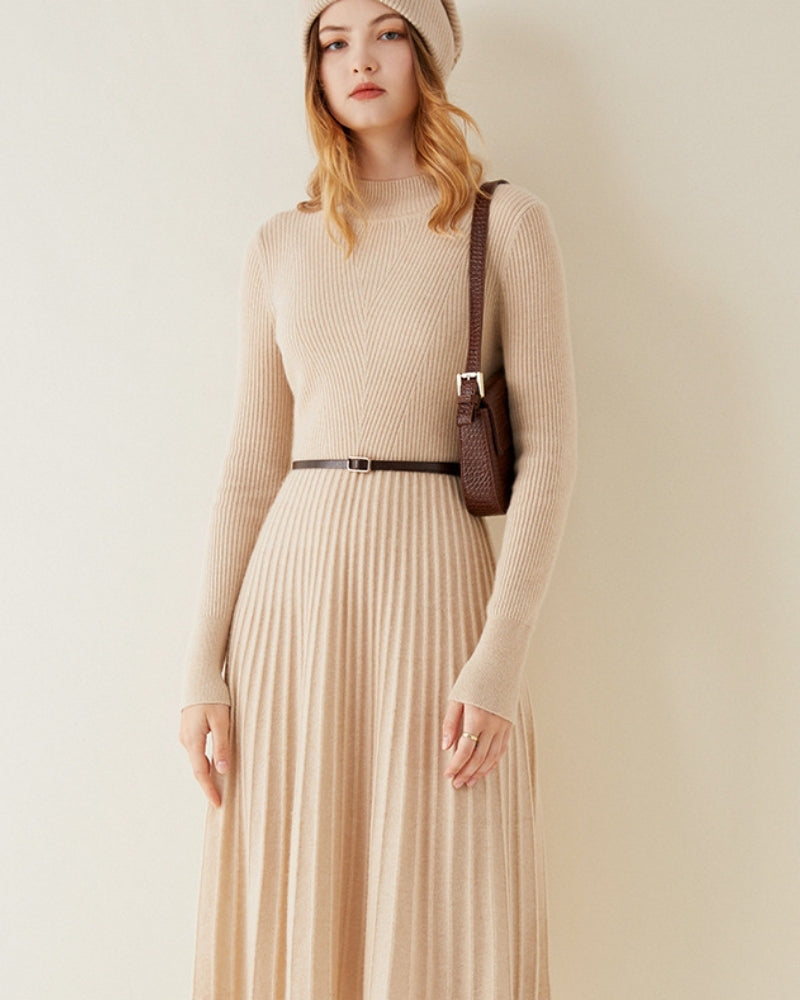 Reines Kaschmir Flare Kleid