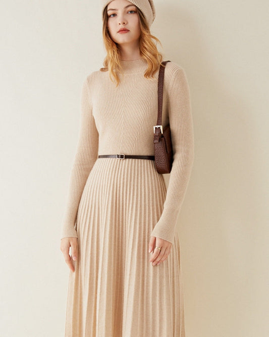 Reines Kaschmir Flare Kleid