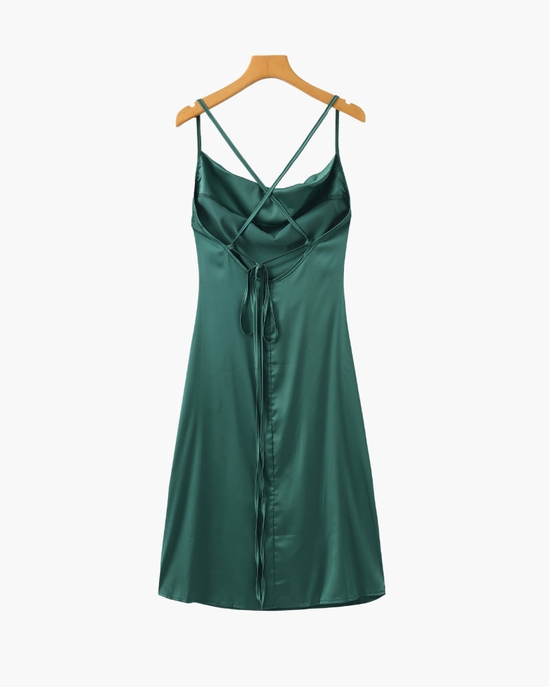 Old Money Satin-Slip-Kleid