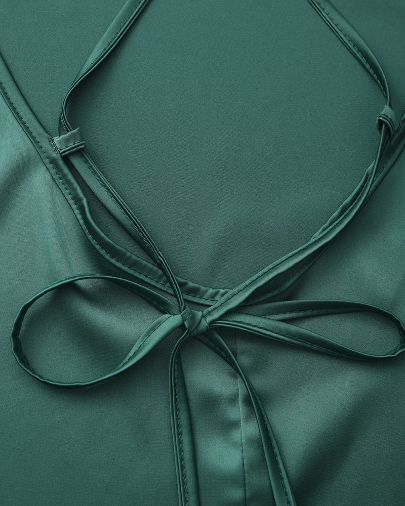 Old Money Satin-Slip-Kleid