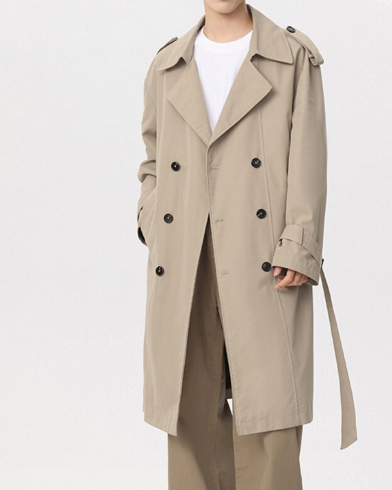 Klassischer Doppelreiher Trenchcoat