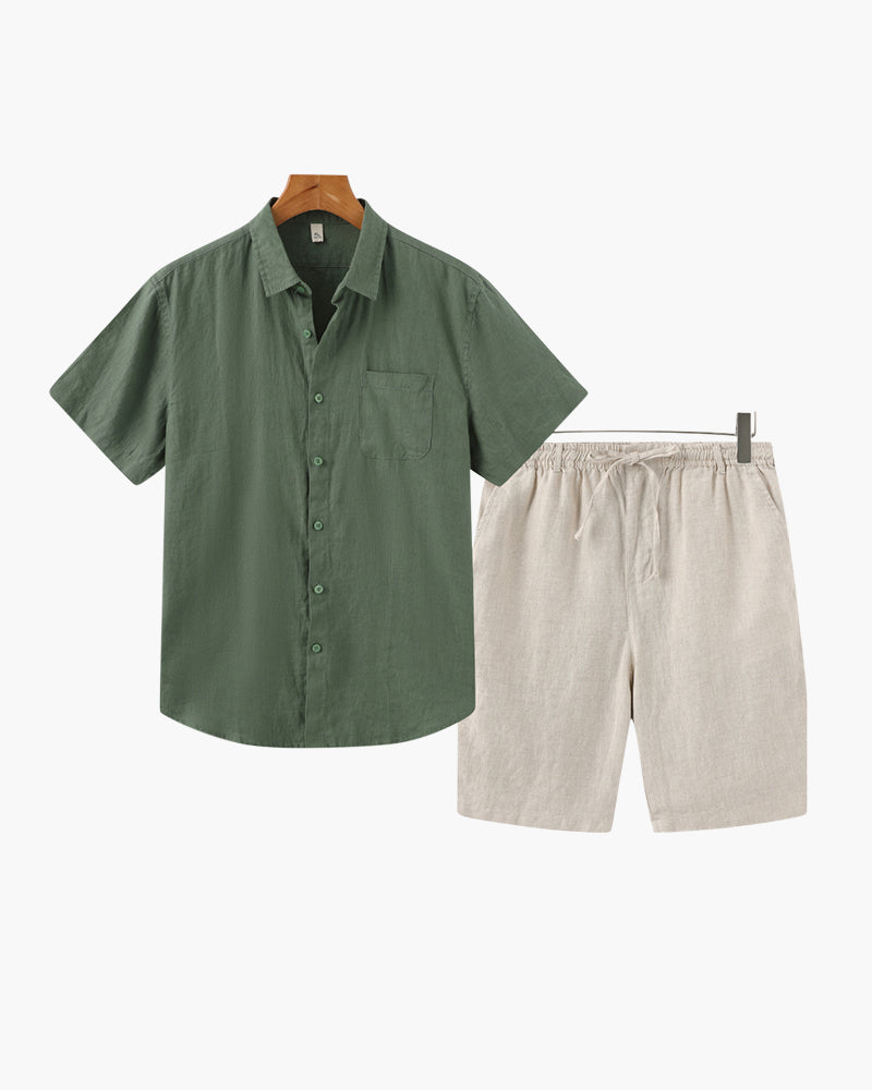 Old Money Leinen Kombi (Shorts)