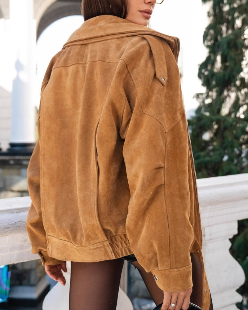 Vintage Wildleder Drape Jacke