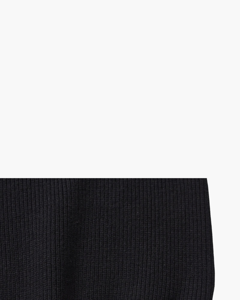 Verfeinerter Halbreißverschluss-Strickpullover