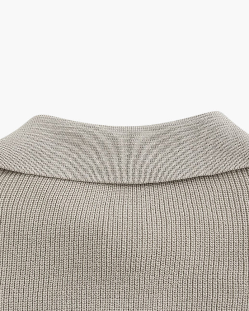 Cesare Pullover mit Halbreißverschluss