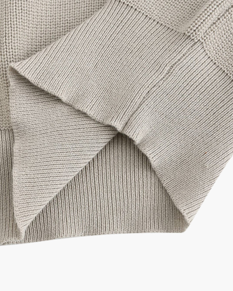 Cesare Pullover mit Halbreißverschluss