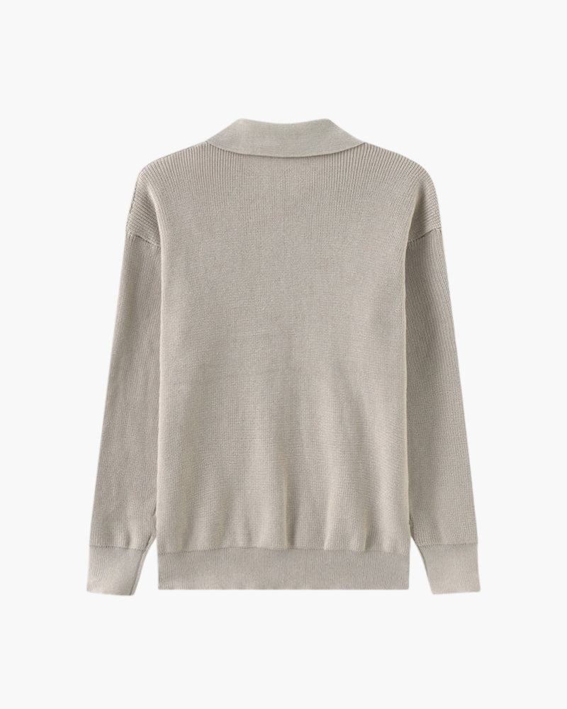 Cesare Pullover mit Halbreißverschluss