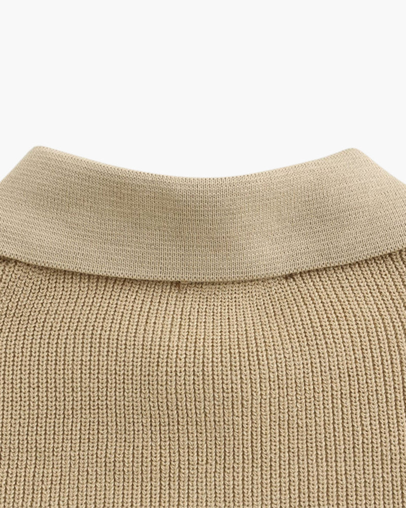 Cesare Pullover mit Halbreißverschluss