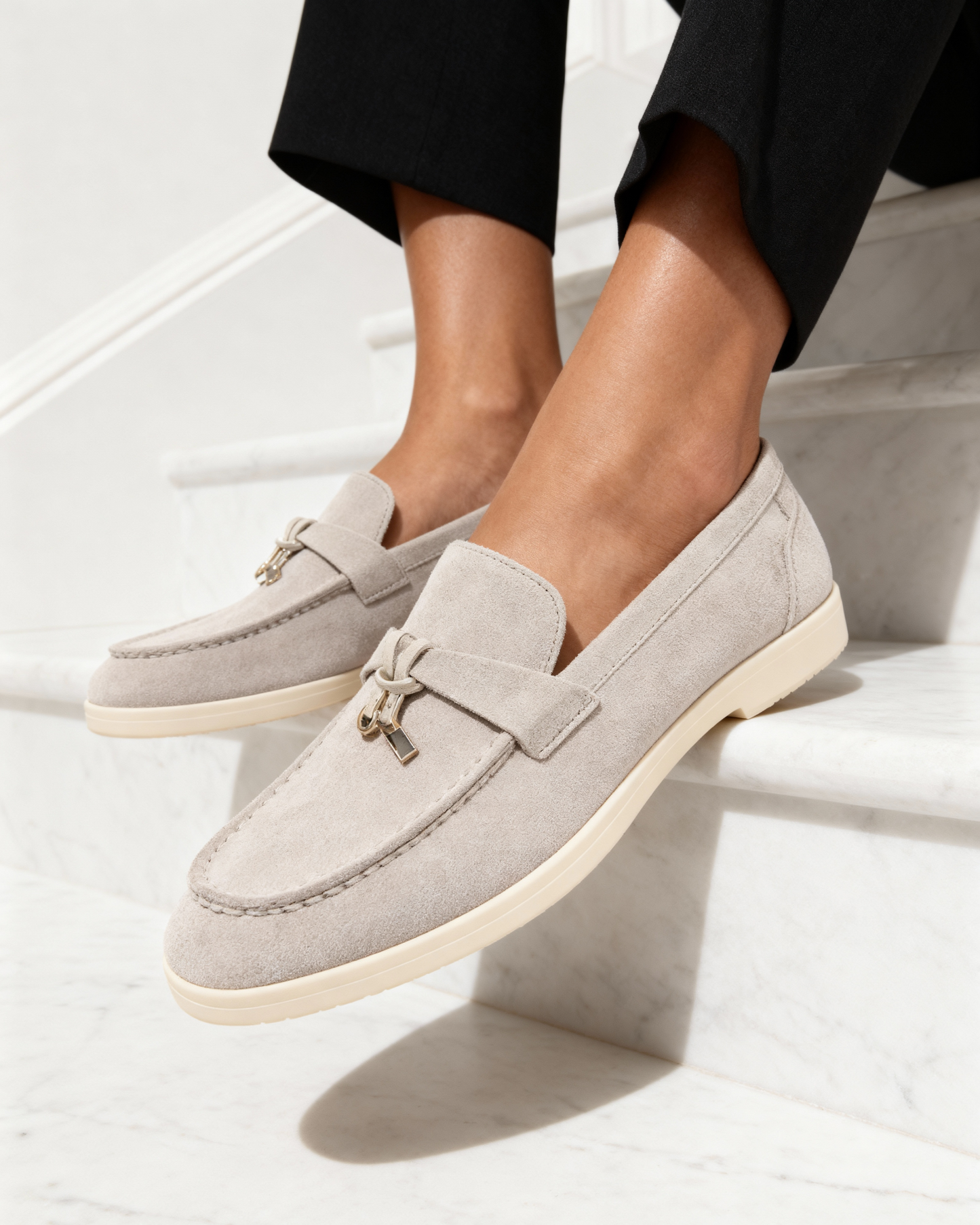 Old Money Wildleder Damen Loafer