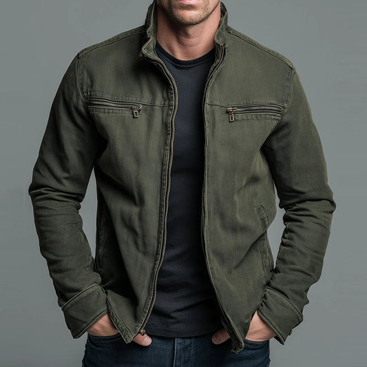 Kylian Herren Vintage-Jacke – Robuste Baumwolle, zeitloser Stil