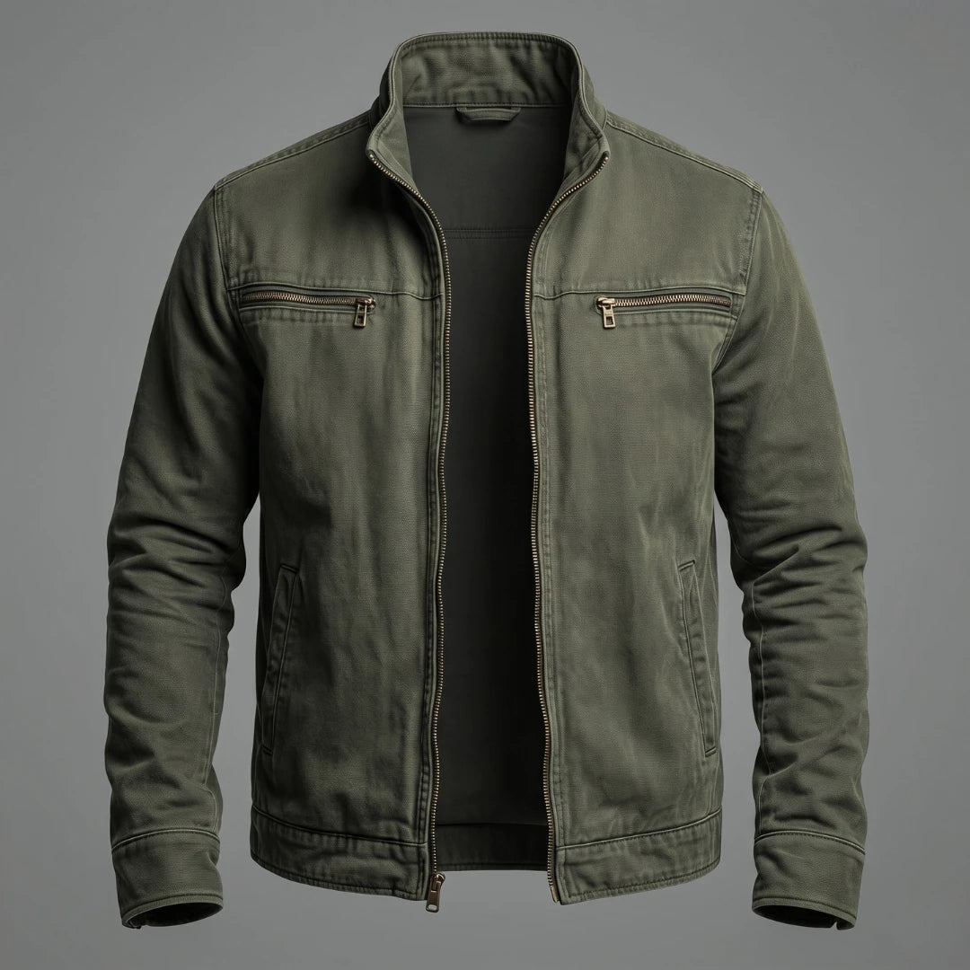 Kylian Herren Vintage-Jacke – Robuste Baumwolle, zeitloser Stil