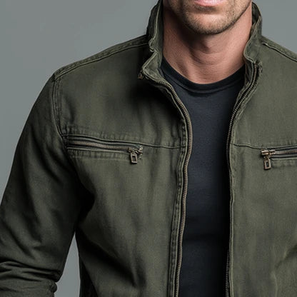 Kylian Herren Vintage-Jacke – Robuste Baumwolle, zeitloser Stil