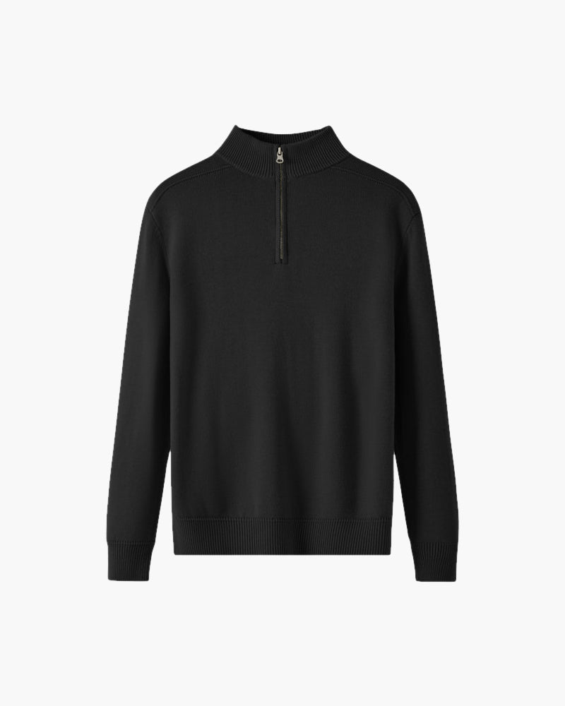100% Merino Wolle Pullover mit Reißverschluss